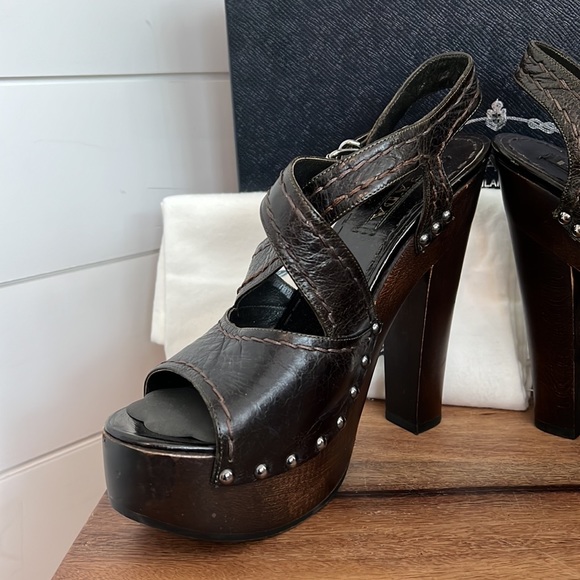 Prada platform calzature vit. Shine militare sandal - Picture 8 of 17